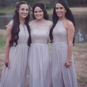 David’s Bridal high neck bridesmaid dress